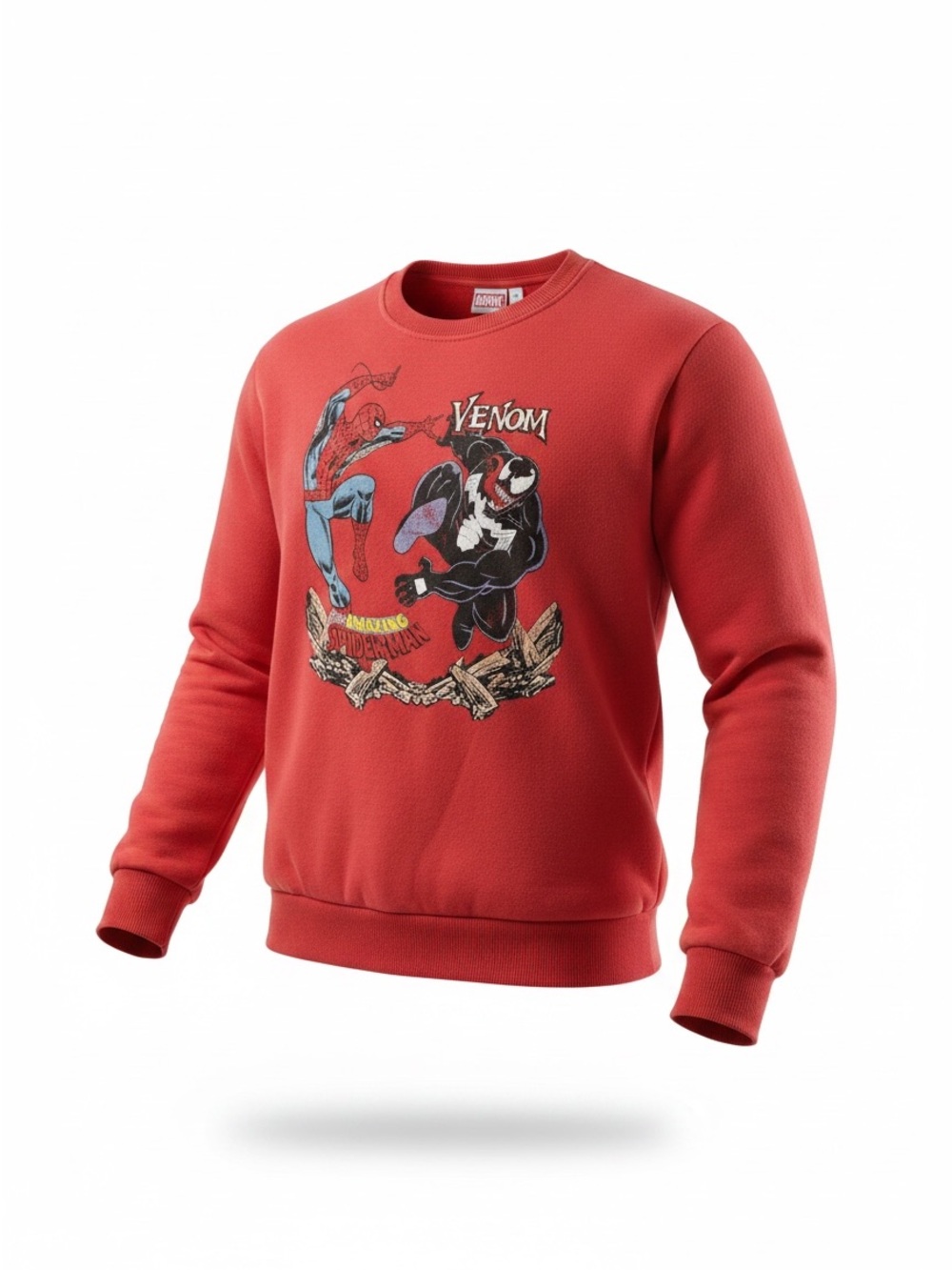 Marvel Red Spider-Man & Venom Graphic Crewneck Sweatshirt - Men